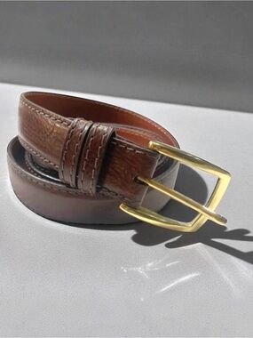 J. HILBURN COGNAC LEATHER BELT SIZE 41